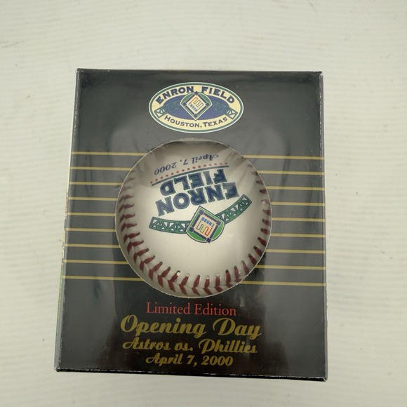 2000 Houston Astros vs. Phillies Opening Day Baseball Enron Field Sealed NIB
